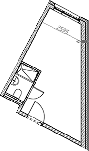 Планировка — Vertical Московская, Студия, 23 м²