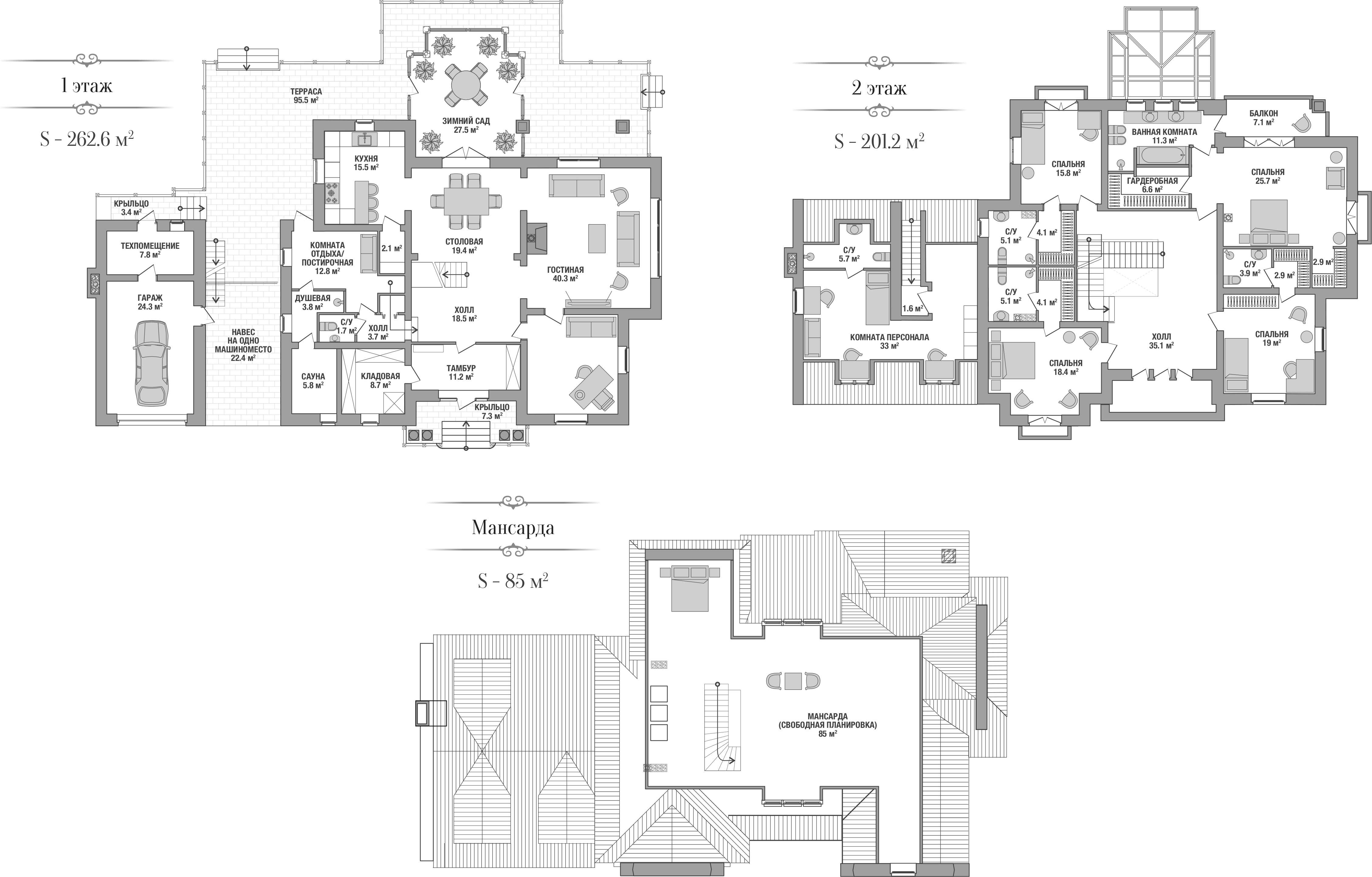 Планировка — Коттеджный поселок Ламбридж, 9-комн., 484 м²
