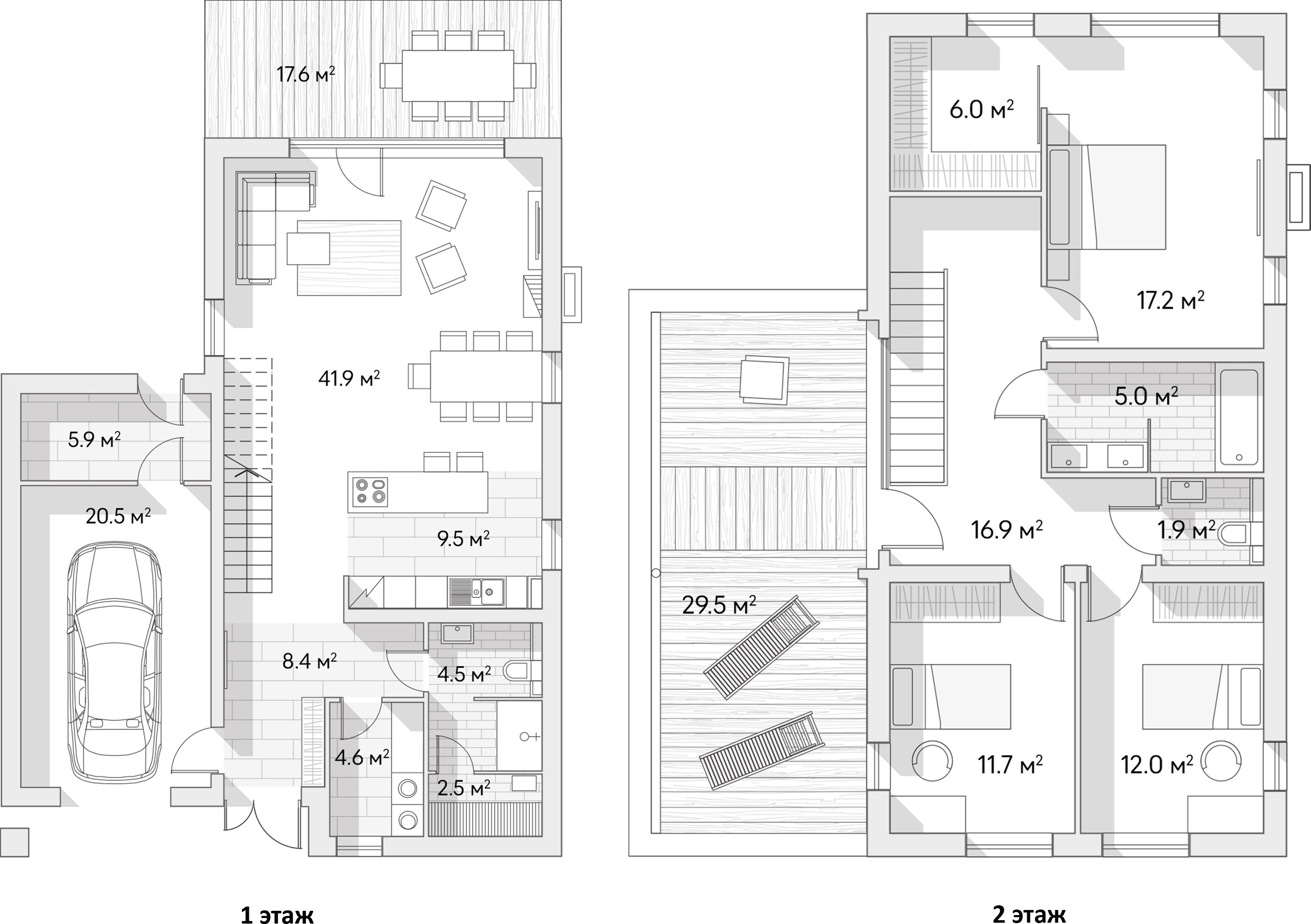 Планировка — Коттеджный поселок Негород Токсово, 3-комн., 169 м²
