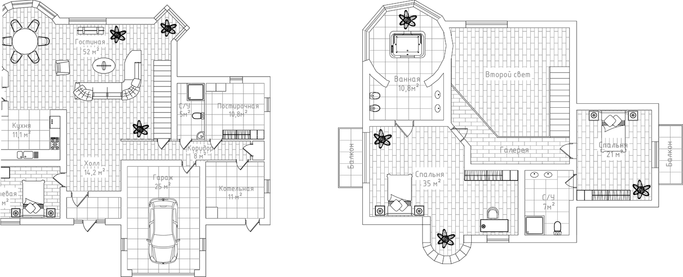 Планировка — Коттеджный поселок Симфония загородной жизни, 4-комн., 226 м²