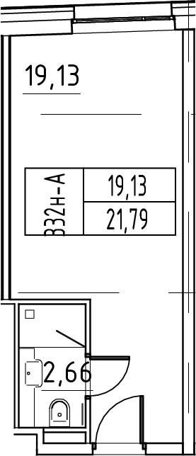 Планировка — ЙЕС Лидер, Студия, 22 м²