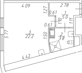 Планировка — Апарт-отель Начало, Студия, 31 м²