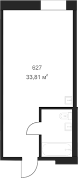 Планировка — Апарт-отель 4* на Херсонской, 39, Студия, 34 м²