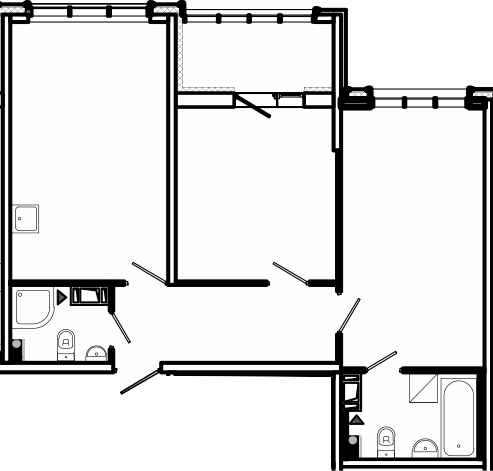 Планировка — БФА в Озерках, 3-комн., 63 м²