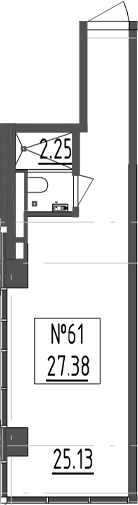Планировка — Зум Черная Речка, Студия, 27 м²