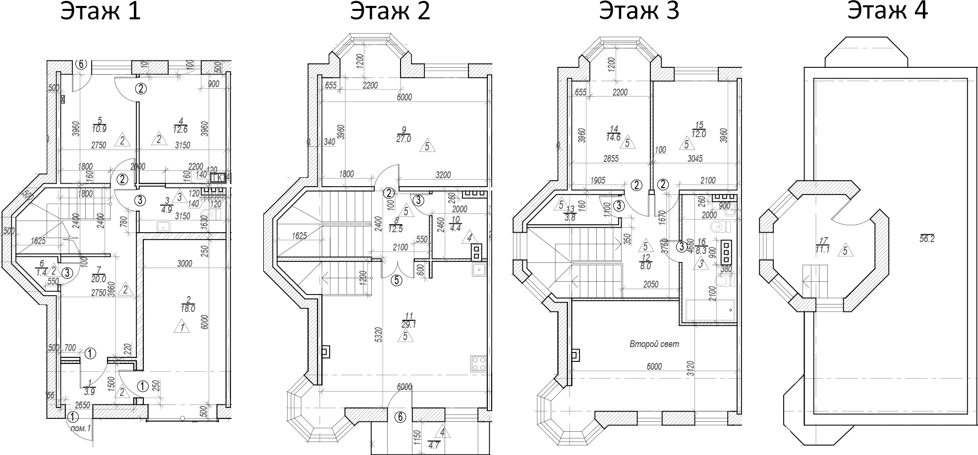 Планировка — ЛАХТА Таунхаусы, 5-комн., 210 м²