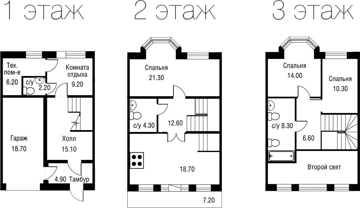 Планировка — ЛАХТА Таунхаусы, 4-комн., 162 м²