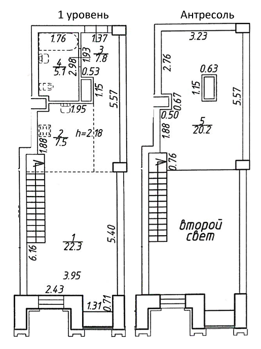 Планировка — Светлановский 45, 2-комн., 63 м²