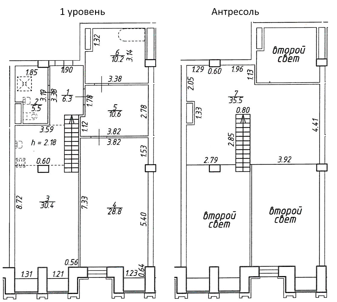 Планировка — Светлановский 45, 3-комн., 127 м²