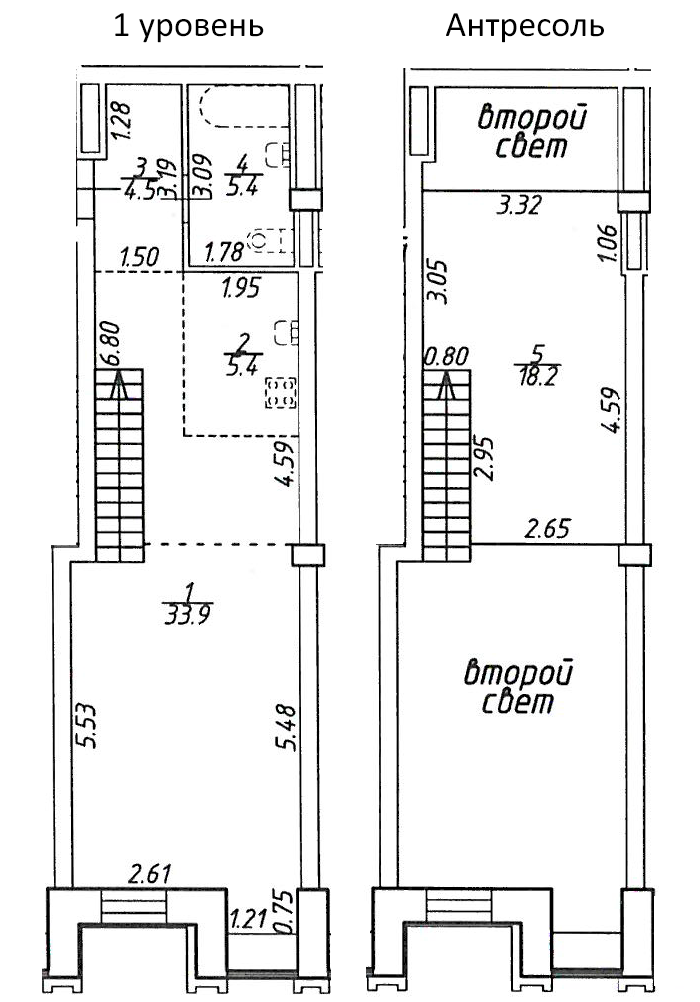 Планировка — Светлановский 45, 2-комн., 70 м²