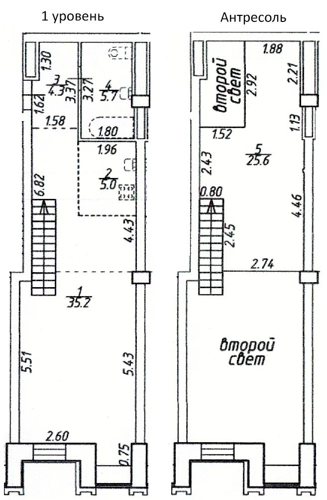 Планировка — Светлановский 45, 2-комн., 76 м²