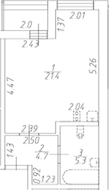 Планировка — Аквилон ZALIVE, Студия, 31 м²