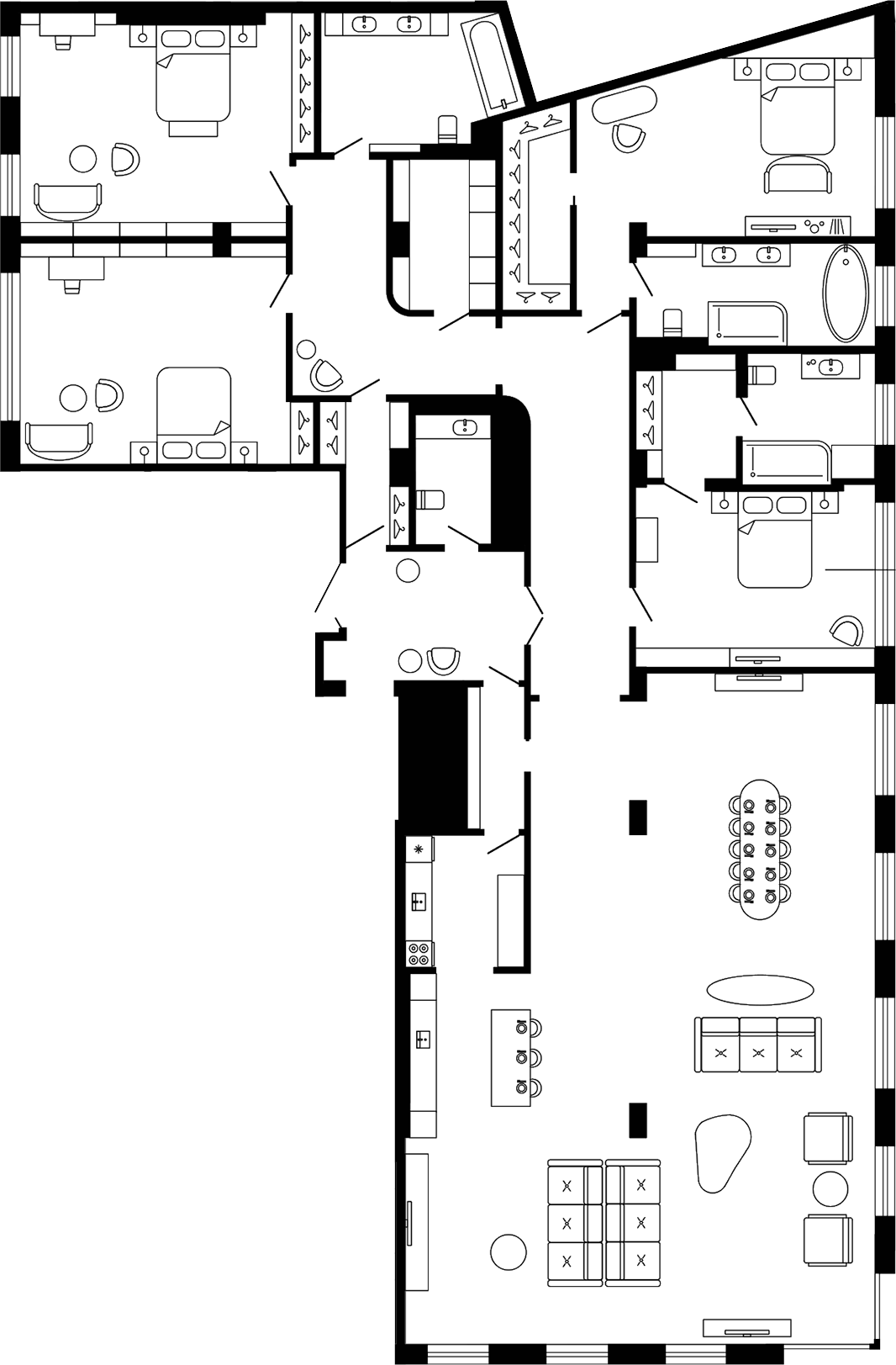 Планировка — 17/33, 1-комн., 413 м²