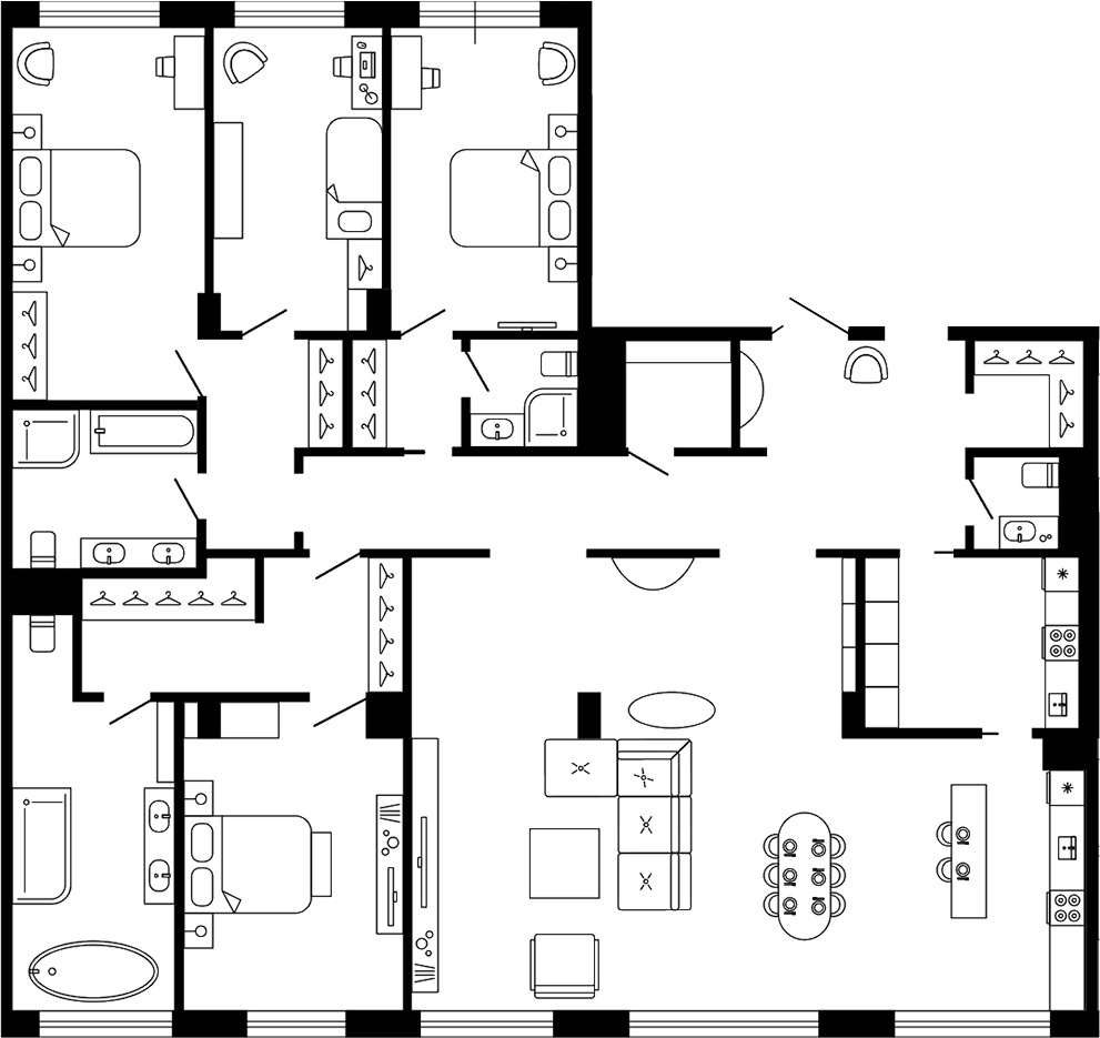 Планировка — 17/33, 1-комн., 271 м²