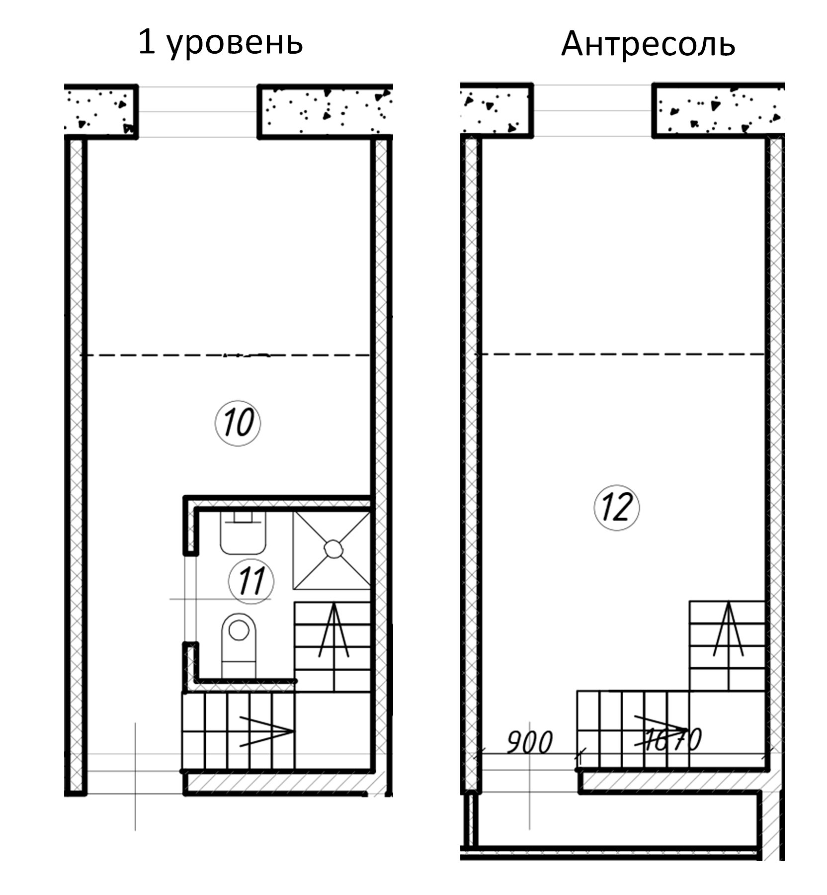 Планировка — Апарт-комплекс LOOK-Apart, Студия, 24 м²
