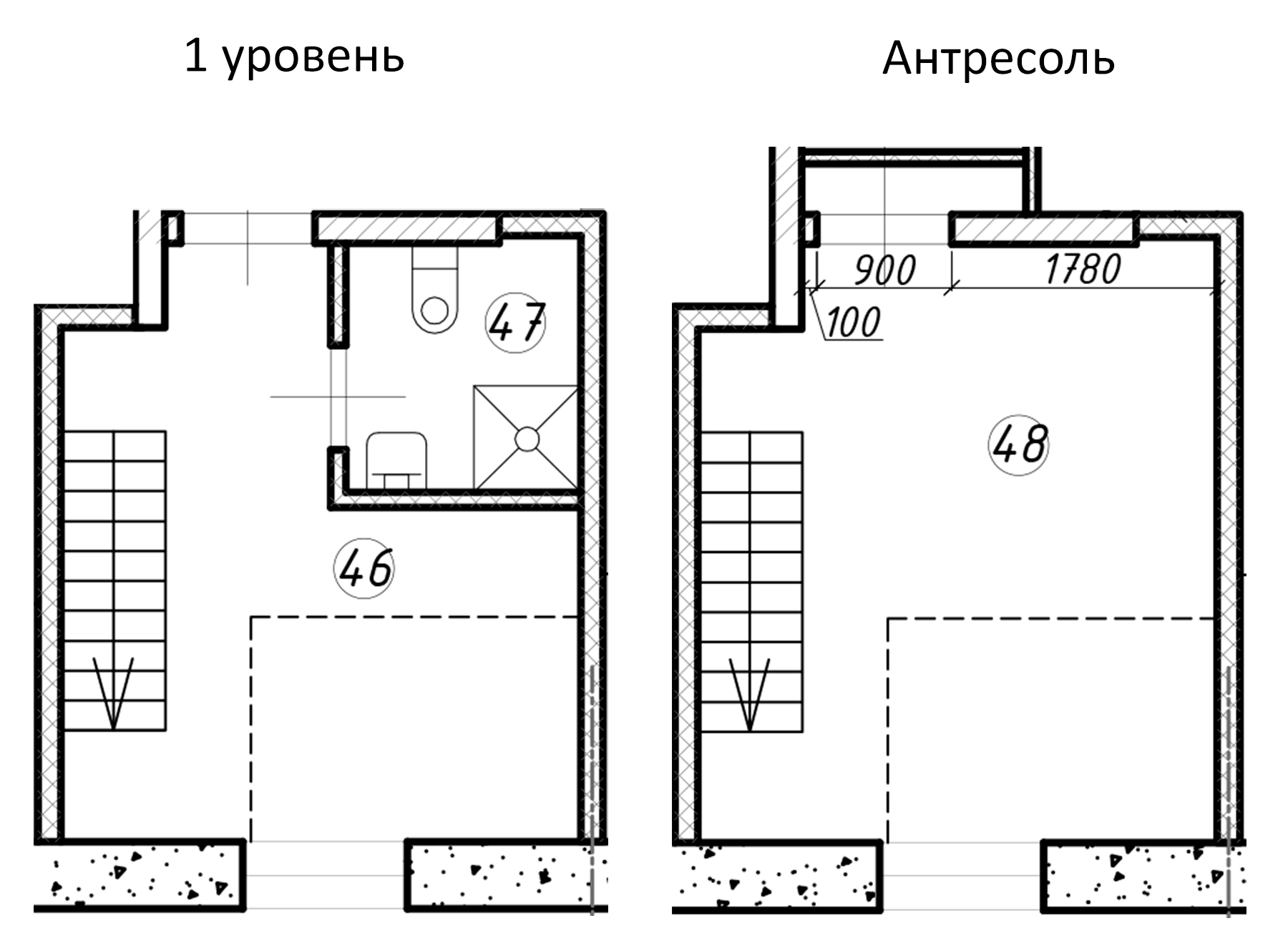 Планировка — Апарт-комплекс LOOK-Apart, Студия, 23 м²