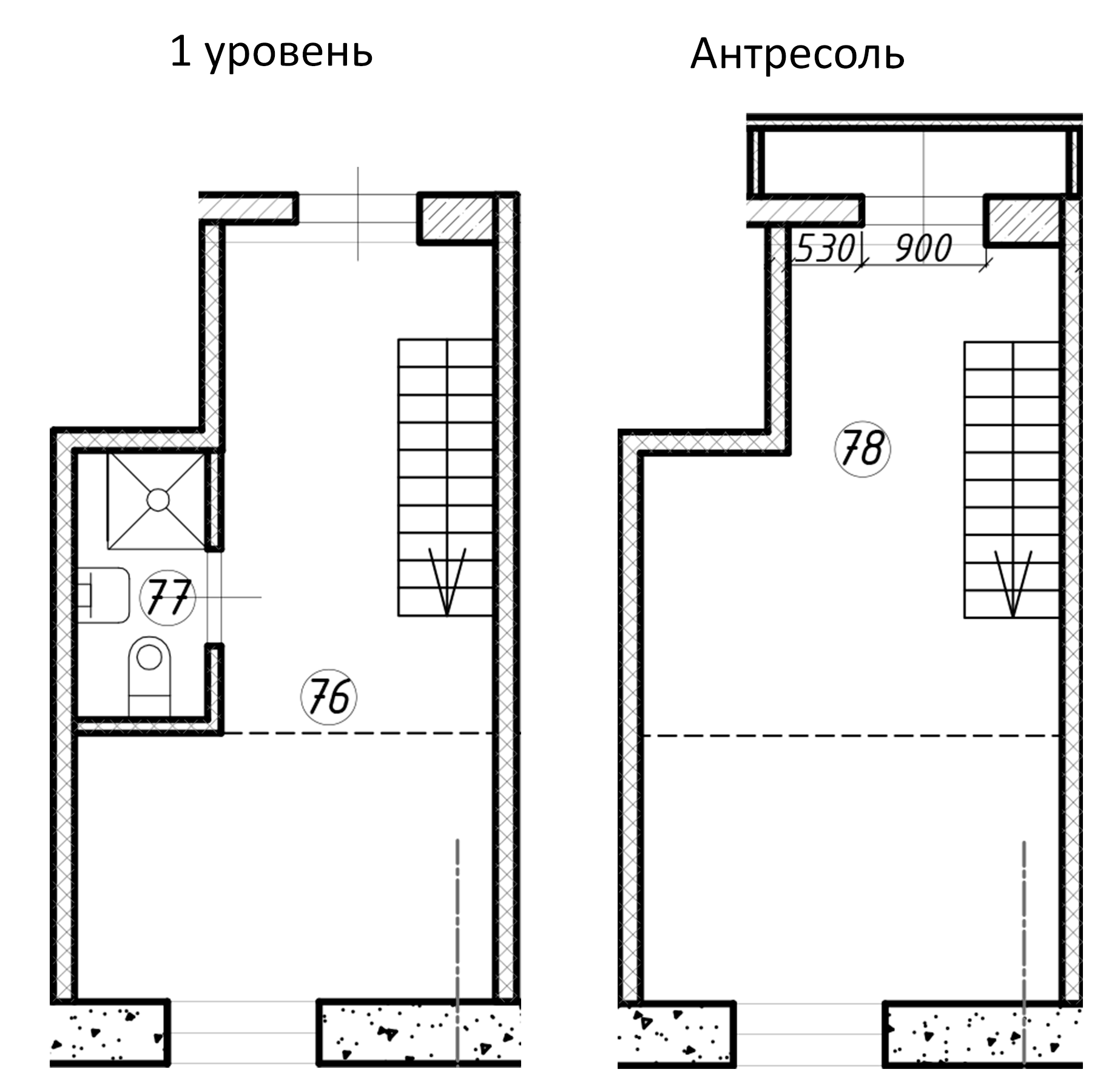 Планировка — Апарт-комплекс LOOK-Apart, Студия, 25 м²