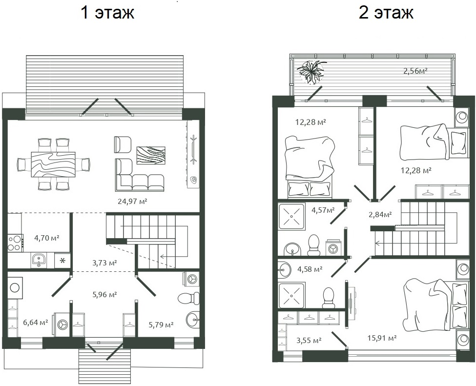 Планировка — Моменты.Repino, 3-комн., 108 м²