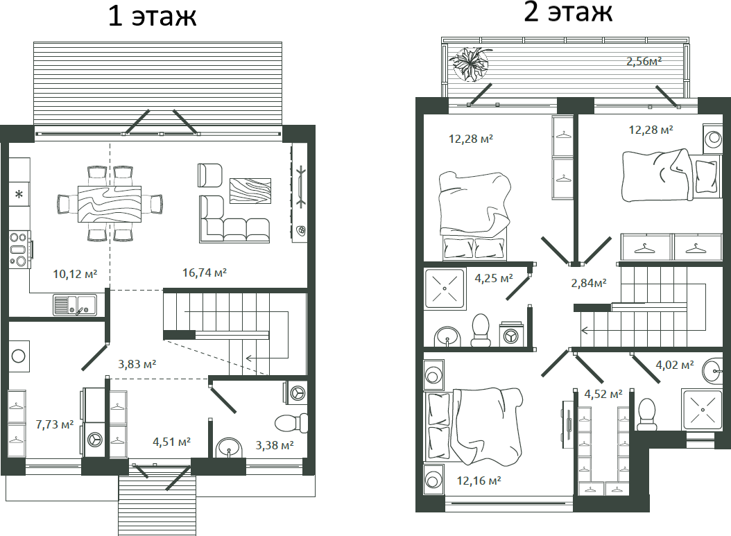 Планировка — Моменты.Repino, 3-комн., 99 м²