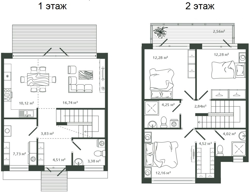 Планировка — Моменты.Repino, 3-комн., 99 м²