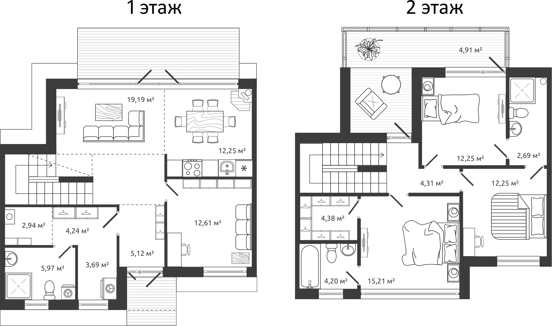 Планировка — Моменты.Repino, 4-комн., 121 м²