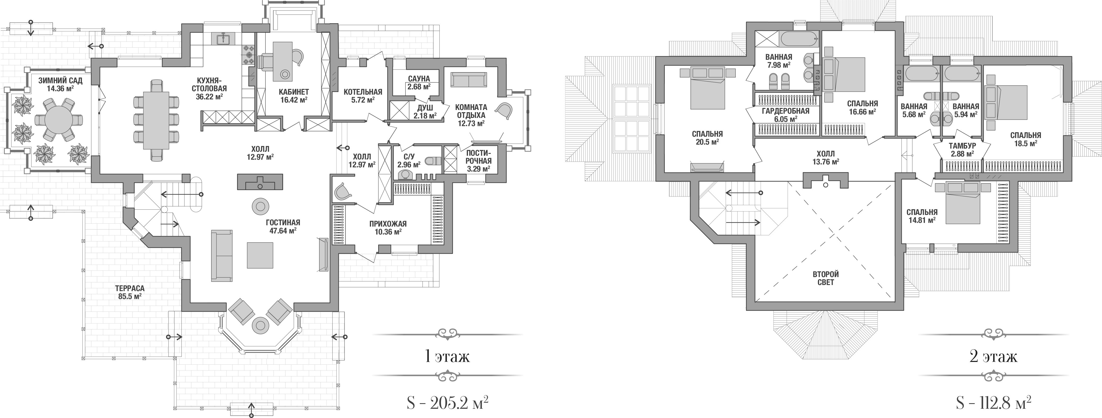 Планировка — Коттеджный поселок Ламбридж, 7-комн., 278 м²