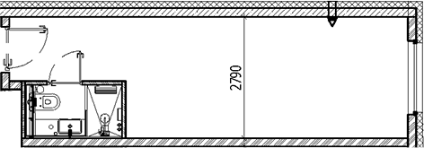 Планировка — Vertical Московская, Студия, 25 м²