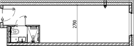 Планировка — Vertical Московская, Студия, 24 м²