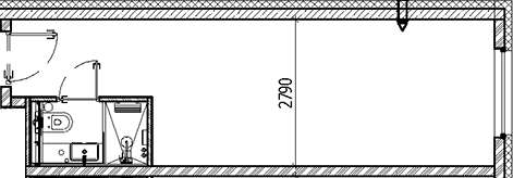 Планировка — Vertical Московская, Студия, 24 м²