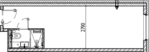 Планировка — Vertical Московская, Студия, 24 м²