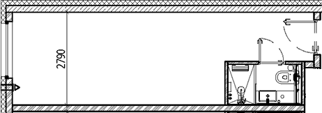 Планировка — Vertical Московская, Студия, 25 м²