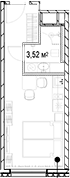 Планировка — МФК SAAN, Студия, 22 м²