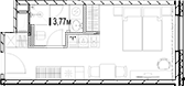 Планировка — МФК SAAN, Студия, 24 м²