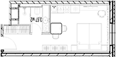 Планировка — МФК SAAN, Студия, 26 м²