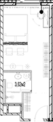 Планировка — МФК SAAN, Студия, 26 м²