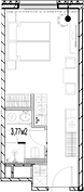 Планировка — МФК SAAN, Студия, 26 м²