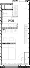 Планировка — МФК SAAN, Студия, 25 м²