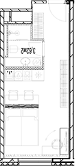 Планировка — МФК SAAN, Студия, 26 м²