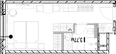 Планировка — МФК SAAN, Студия, 24 м²