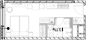 Планировка — МФК SAAN, Студия, 25 м²