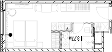 Планировка — МФК SAAN, Студия, 24 м²