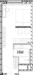 Планировка — МФК SAAN, Студия, 26 м²