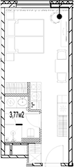 Планировка — МФК SAAN, Студия, 26 м²