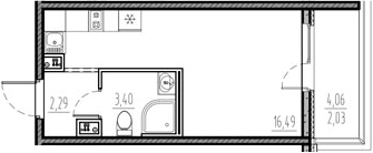 Планировка — Новый Московский, Студия, 22 м²