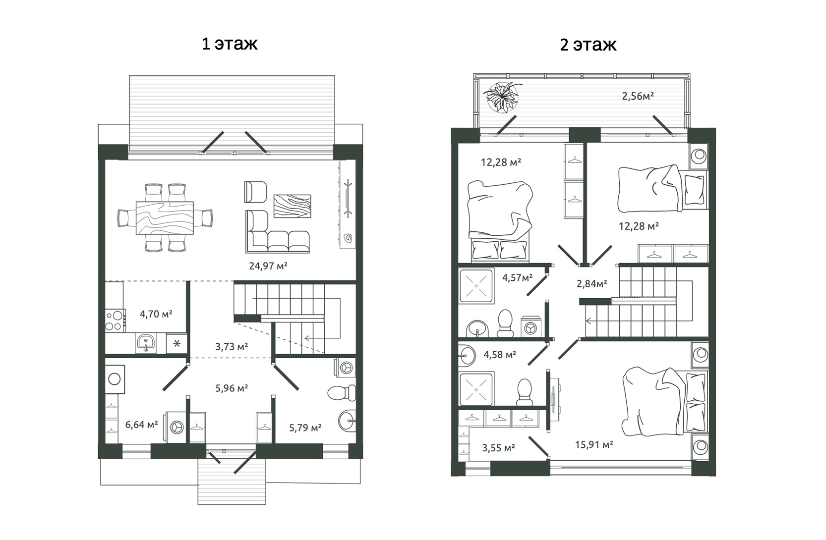 Планировка — Моменты.Repino, 3-комн., 108 м²
