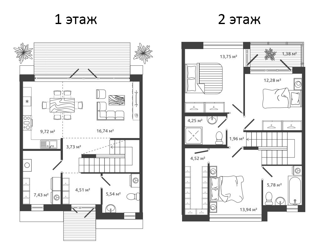 Планировка — Моменты.Repino, 3-комн., 106 м²