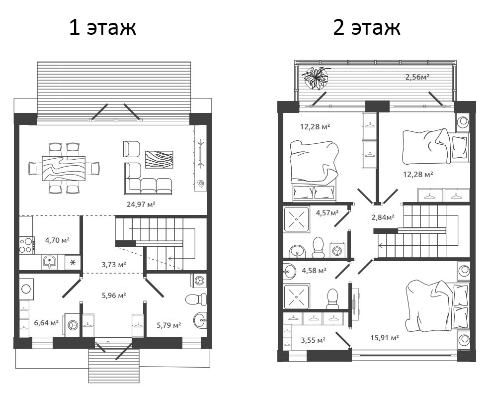 Планировка — Моменты.Repino, 3-комн., 108 м²