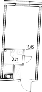 Планировка — Нигилист, Студия, 20 м²