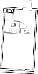 Планировка — Нигилист, Студия, 23 м²