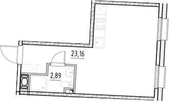 Планировка — Нигилист, Студия, 26 м²